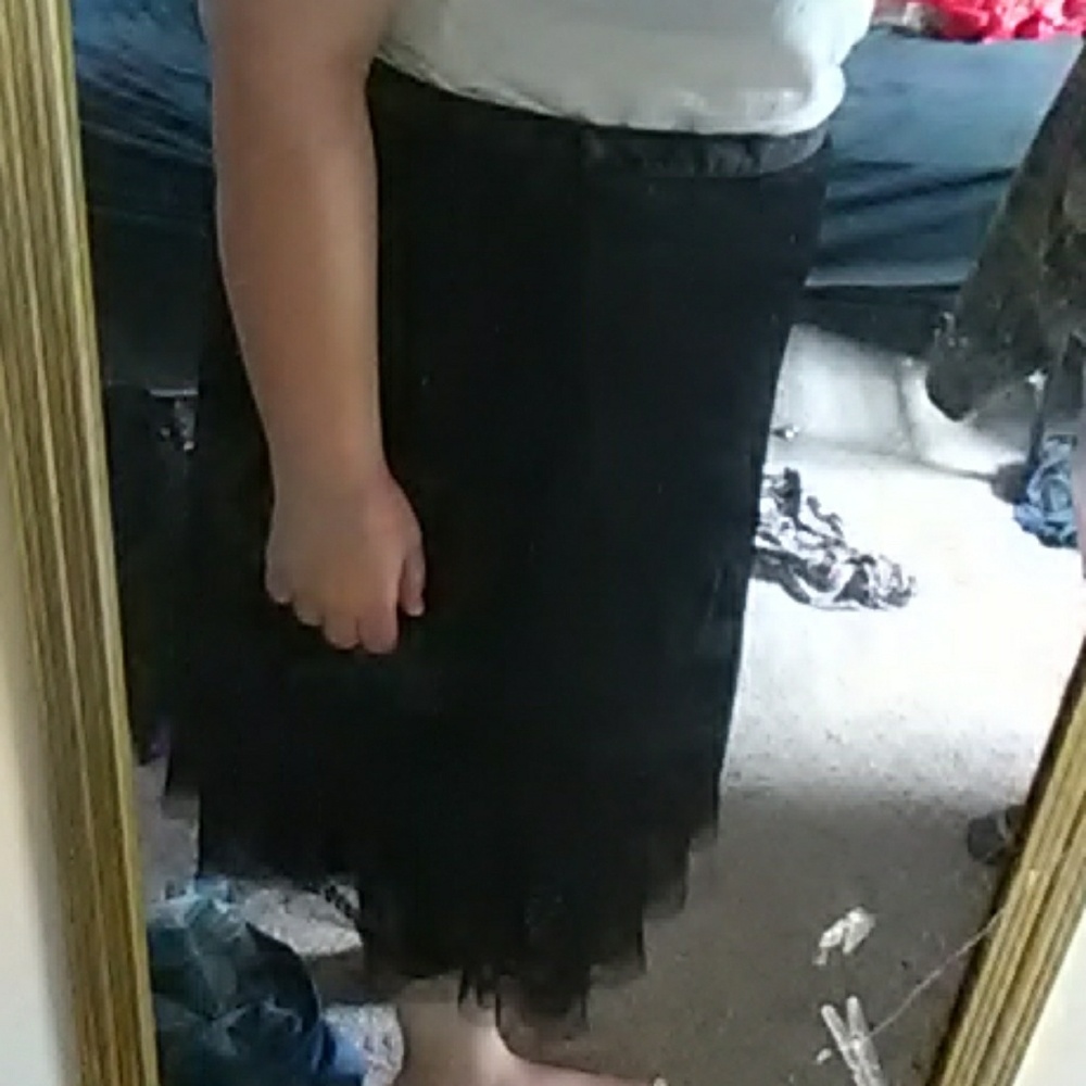 Black tulle skirt